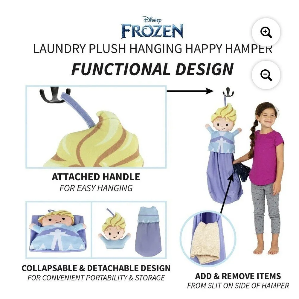 New Disney Frozen Elsa Hanging Hamper Bag Laundry Toys Etc Retired Product
